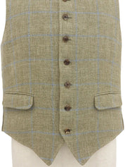 Check Pattern Vest Khaki