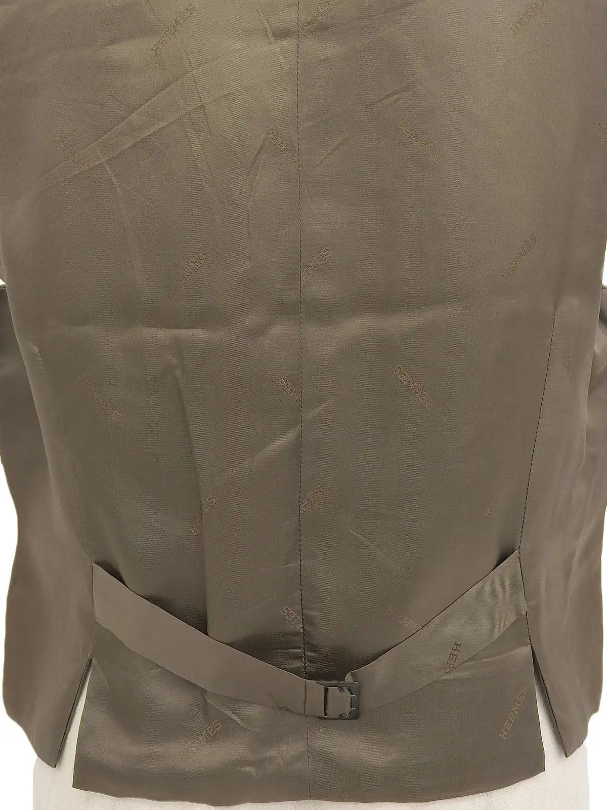 Check Pattern Vest Khaki