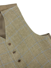 Check Pattern Vest Khaki