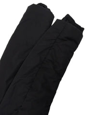 Logo Zip-Up Long Down Jacket in Black