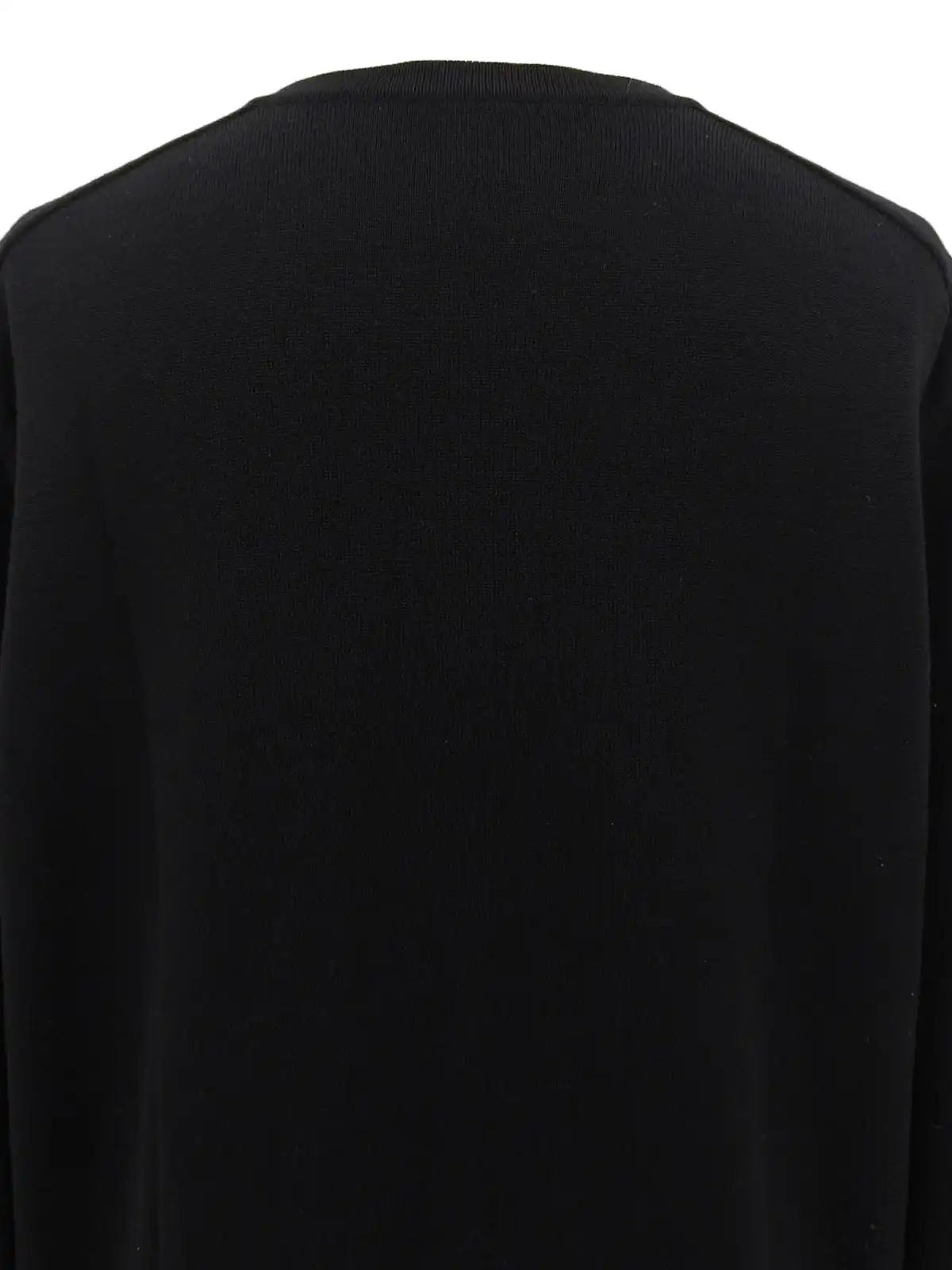 Silk knit combination design pattern cardigan in black/multi