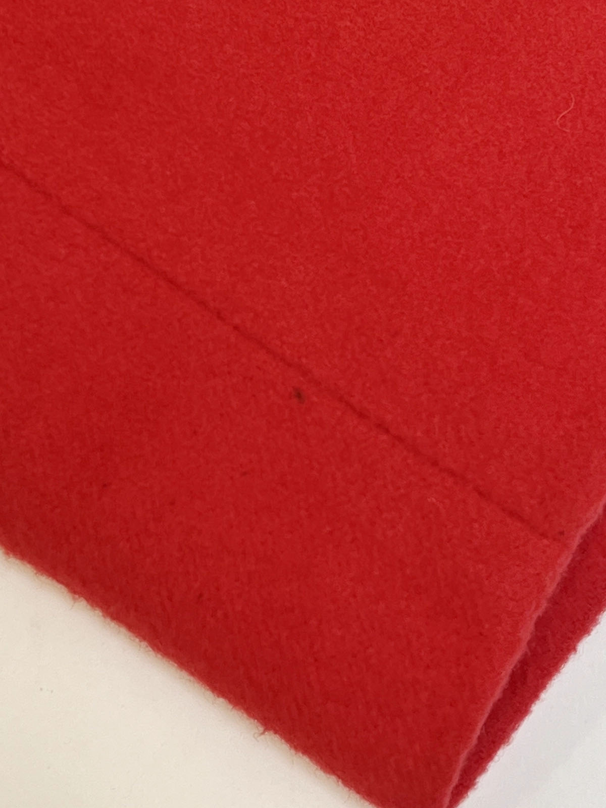 ウールロゴ刺繍ダブルブレストジャケット　レッド