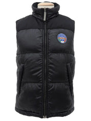 Logo Emblem Down Vest Black