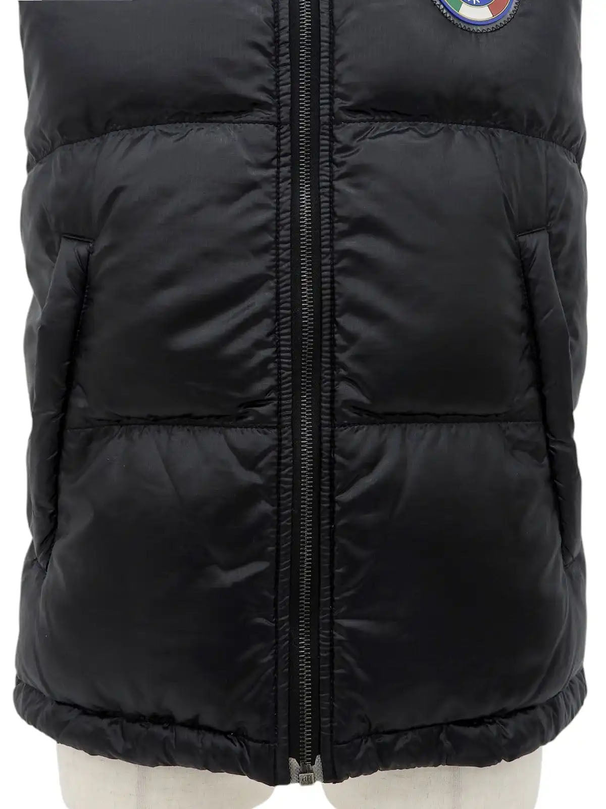 Logo Emblem Down Vest Black
