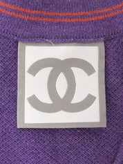 2006年製　CCマーク刺繍ノースリーブトップス　パープル／オレンジ