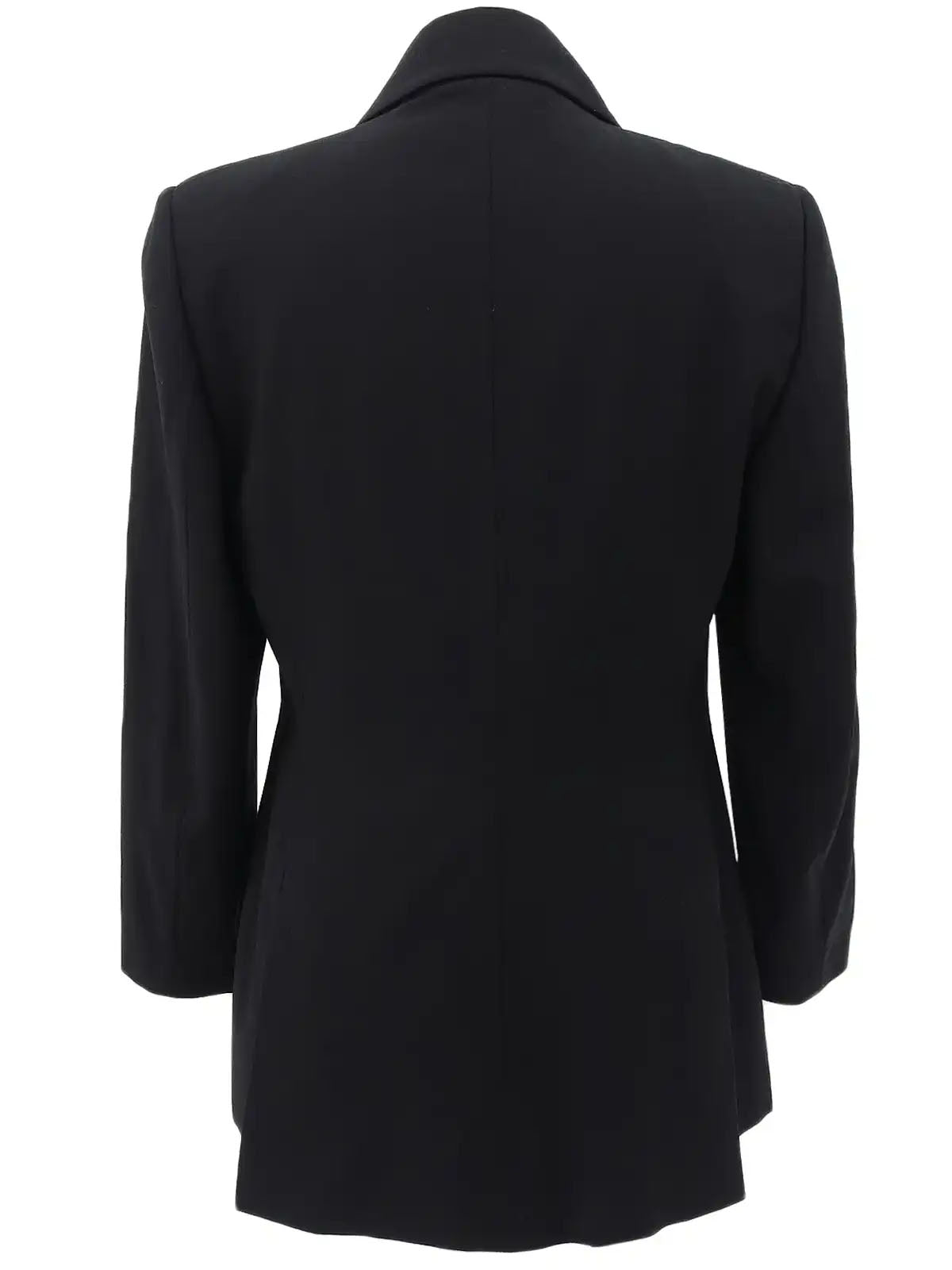 Wool Flyfront Jacket in Black