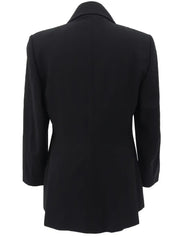 Wool Flyfront Jacket in Black