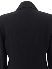 ウールフライフロントジャケット ブラック