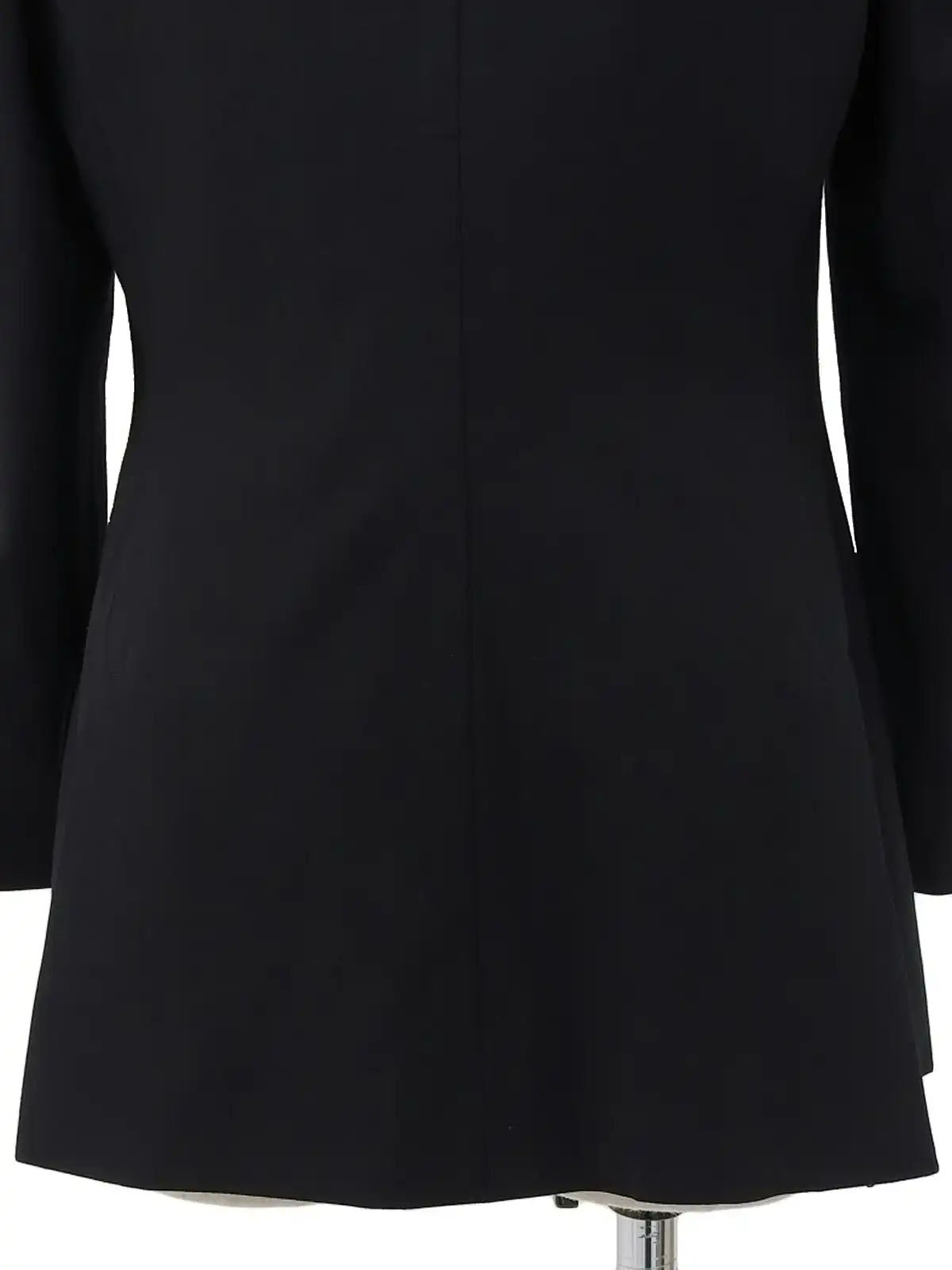 Wool Flyfront Jacket in Black