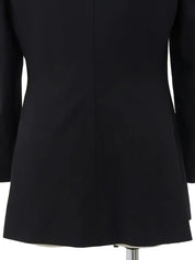 Wool Flyfront Jacket in Black