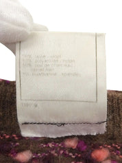 2001 Camellia COCO logo cardigan in brown/pink