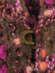 2001 Camellia COCO logo cardigan in brown/pink