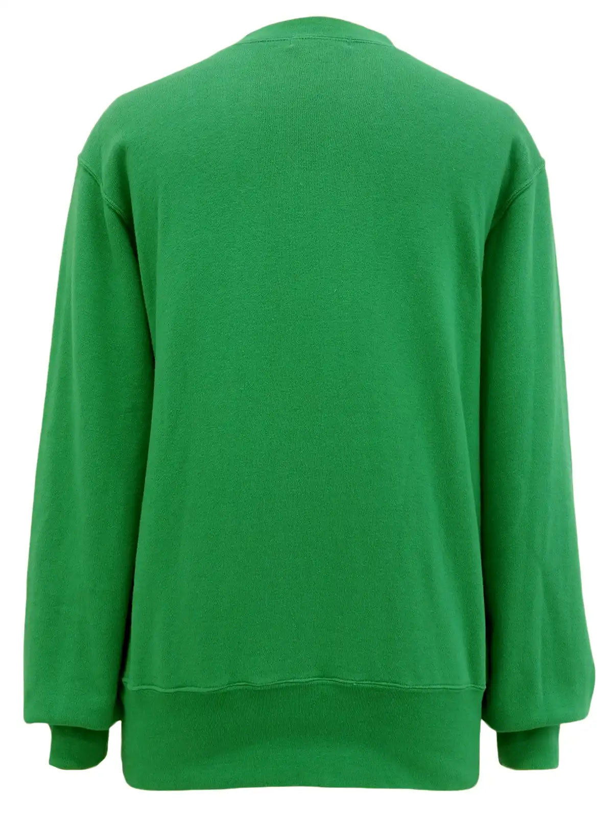ロゴ刺繍ロングスリーブスウェット　グリーン