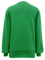 ロゴ刺繍ロングスリーブスウェット　グリーン