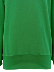 Green logo embroidered long sleeve sweatshirt