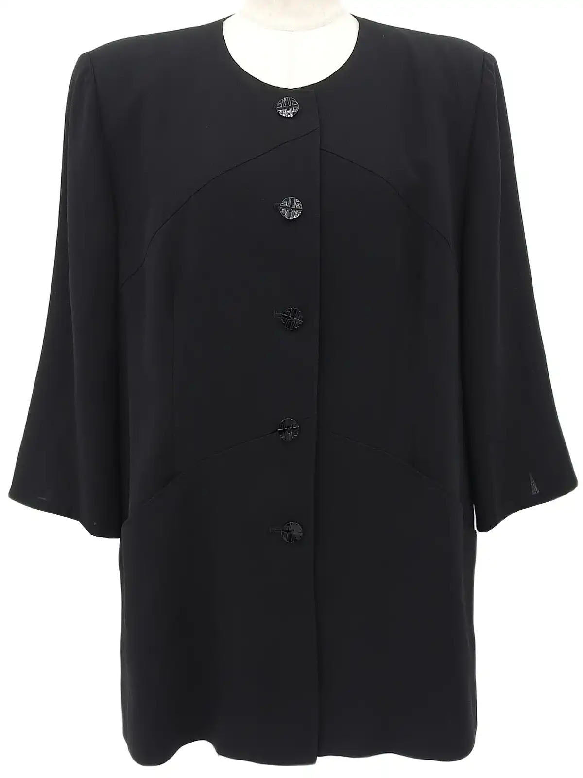 ロゴボタンジャケット ブラック