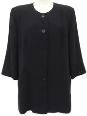 ロゴボタンジャケット ブラック