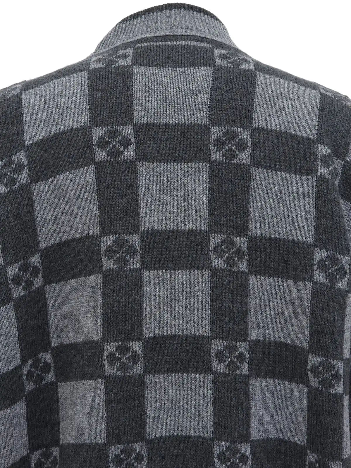 Long-sleeved wool knit top in grey