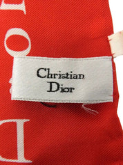 Houndstooth logo pattern scarf in red, white, and black