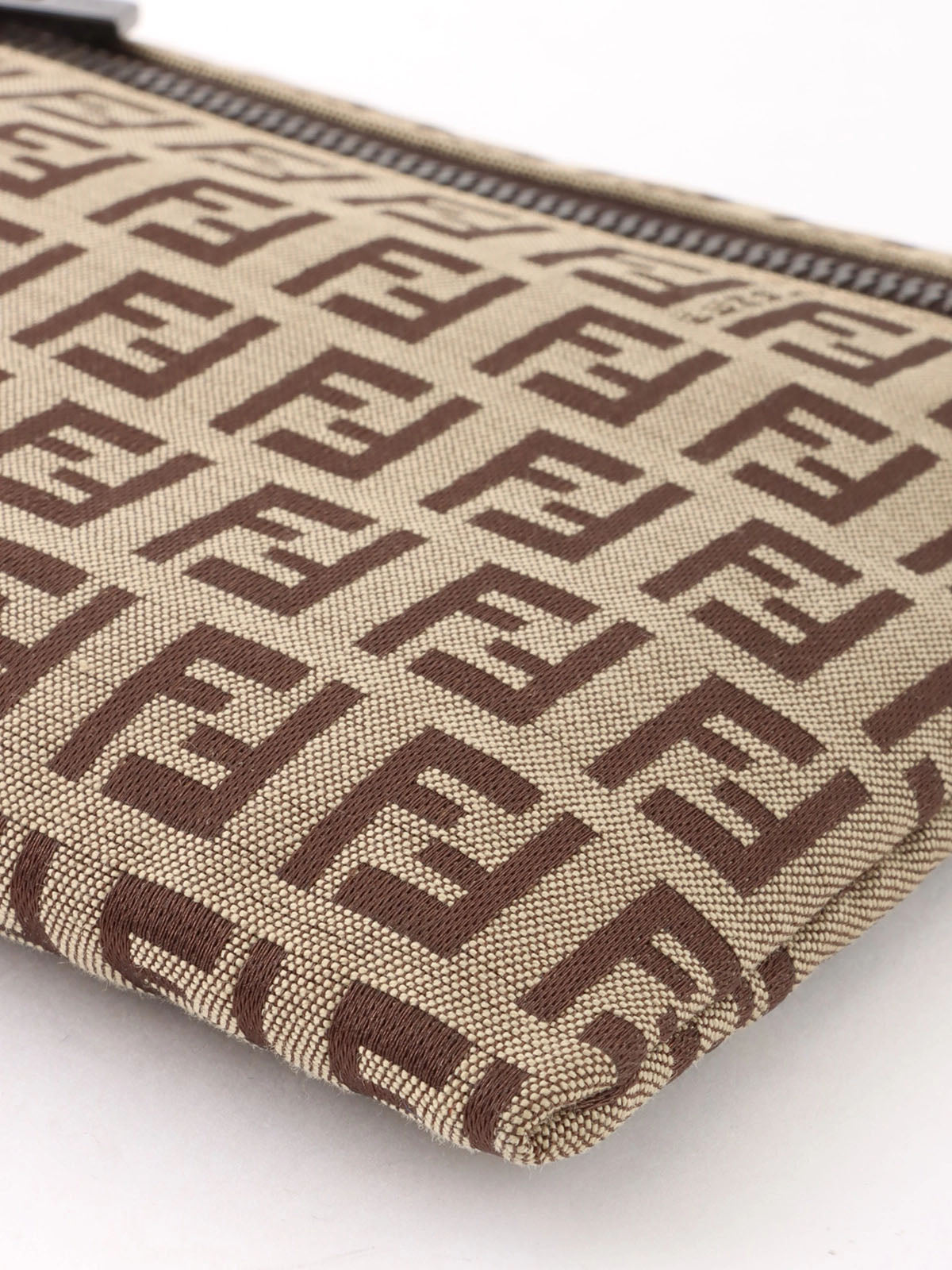 FF Zucca Pattern Square Pouch, Brown