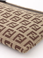 FF Zucca Pattern Square Pouch, Brown