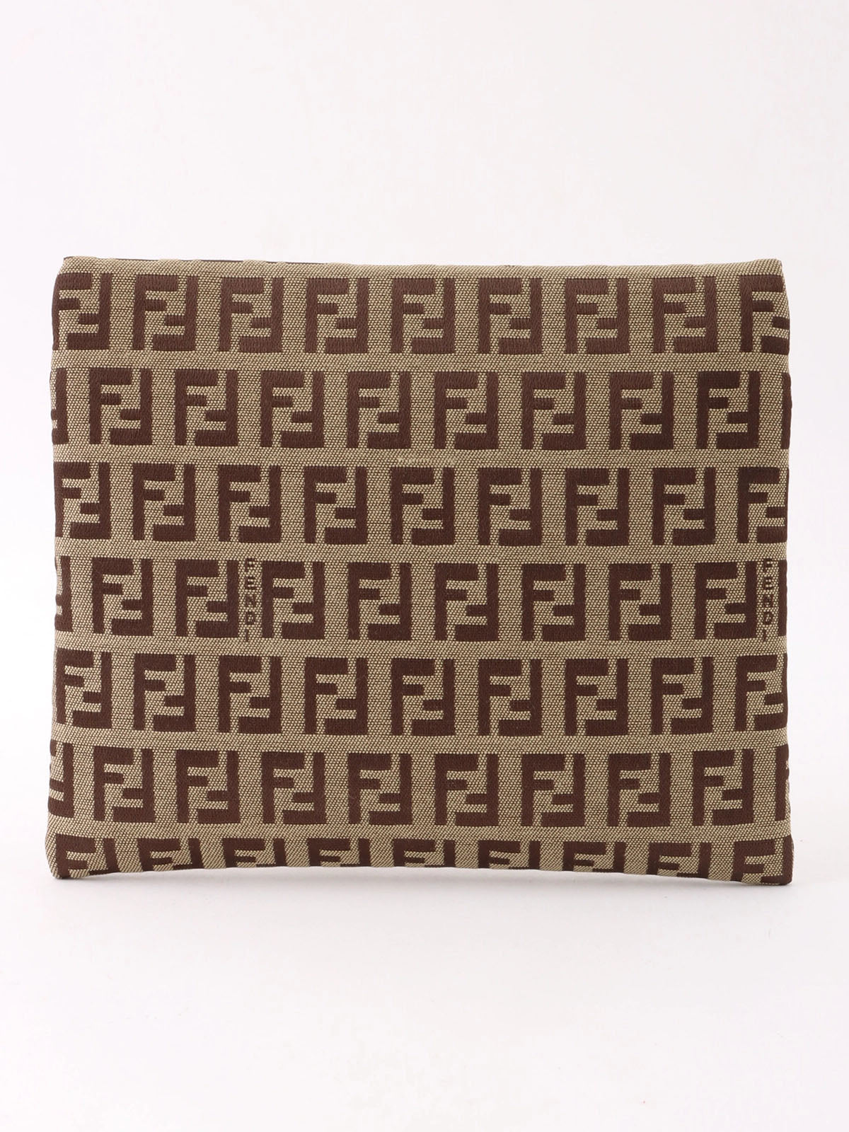 FF Zucca Pattern Square Pouch, Brown