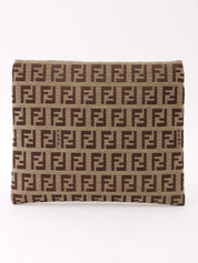 FF Zucca Pattern Square Pouch, Brown
