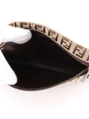 FF Zucca Pattern Square Pouch, Brown