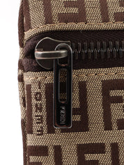 FF Zucca Pattern Square Pouch, Brown
