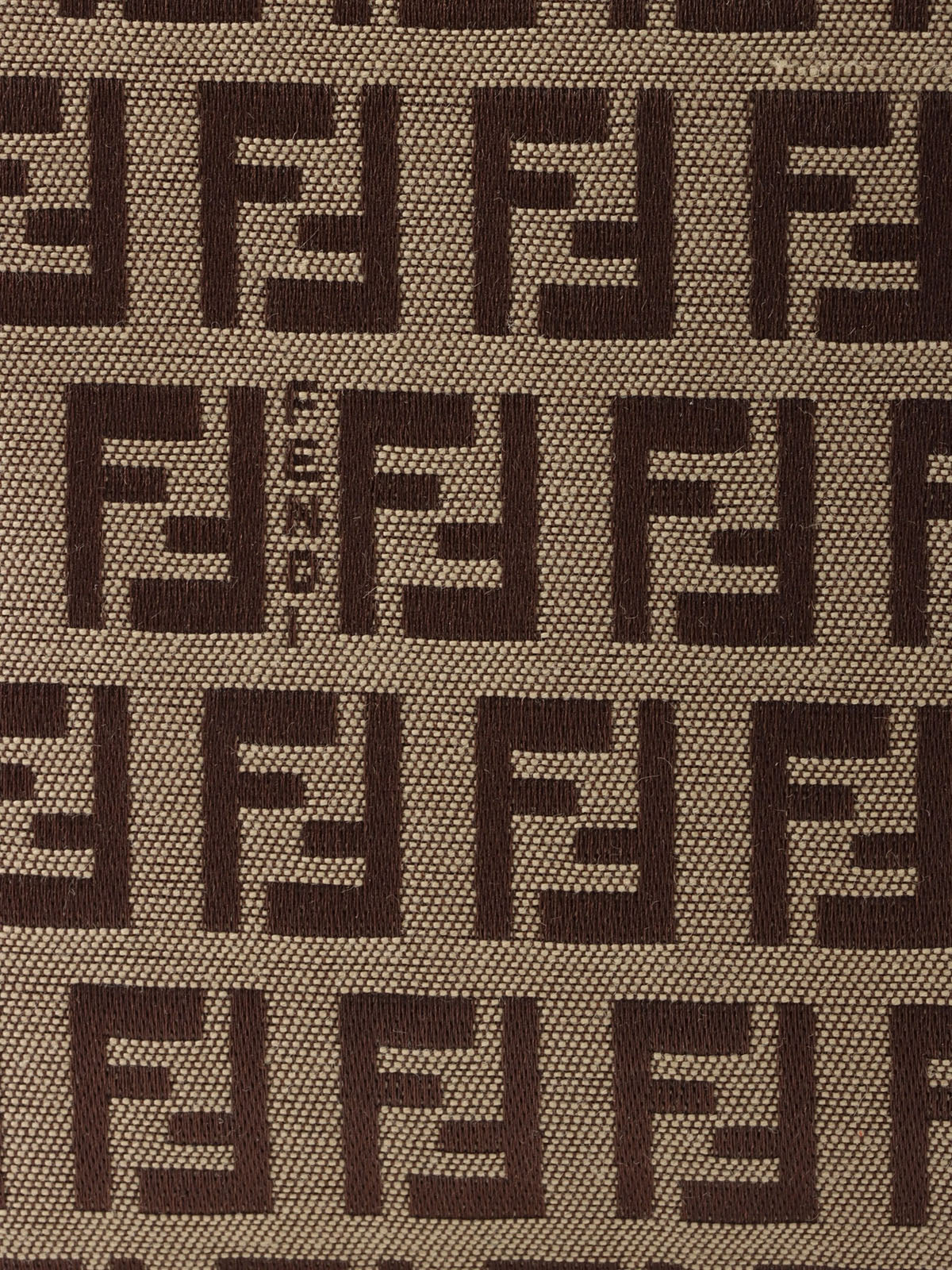 FF Zucca Pattern Square Pouch, Brown