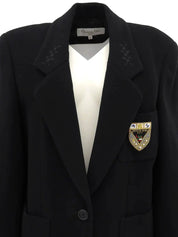 ウールエンブレムワッペンジャケット ブラック