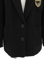 ウールエンブレムワッペンジャケット ブラック