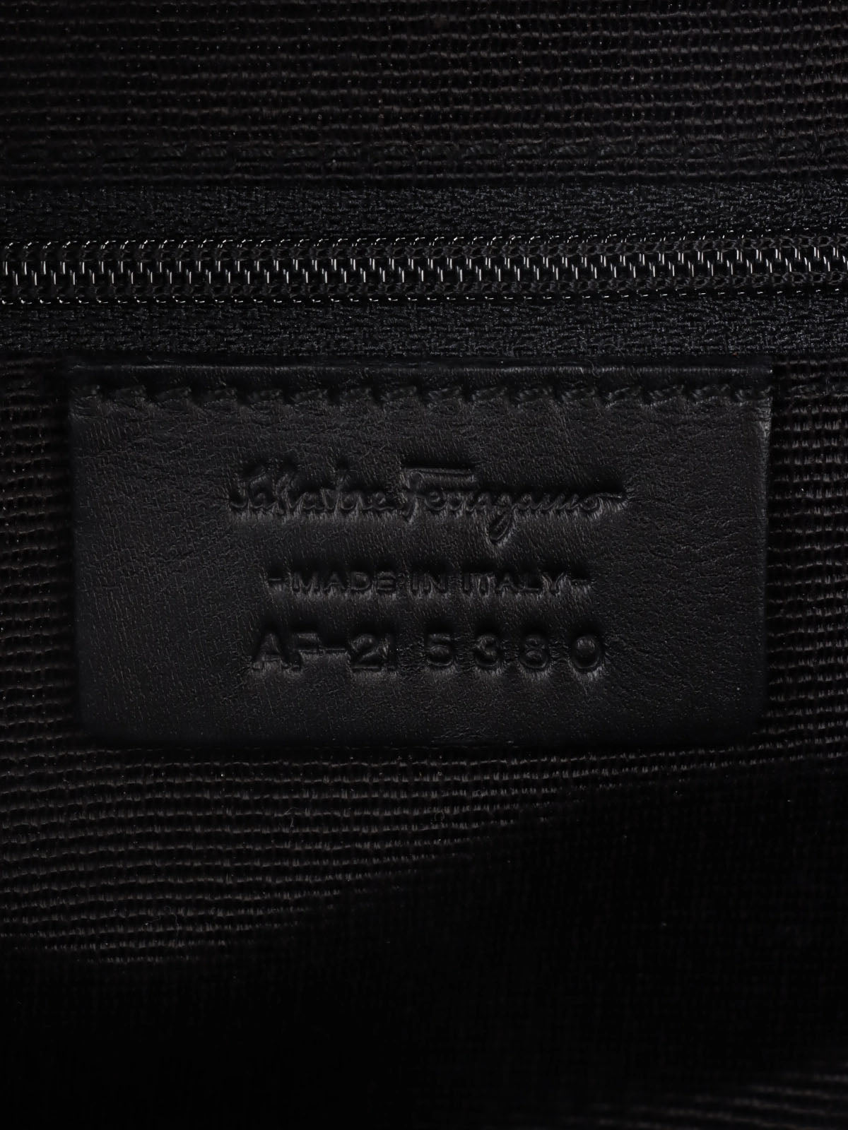 Gancini Plate Shoulder Bag in Black