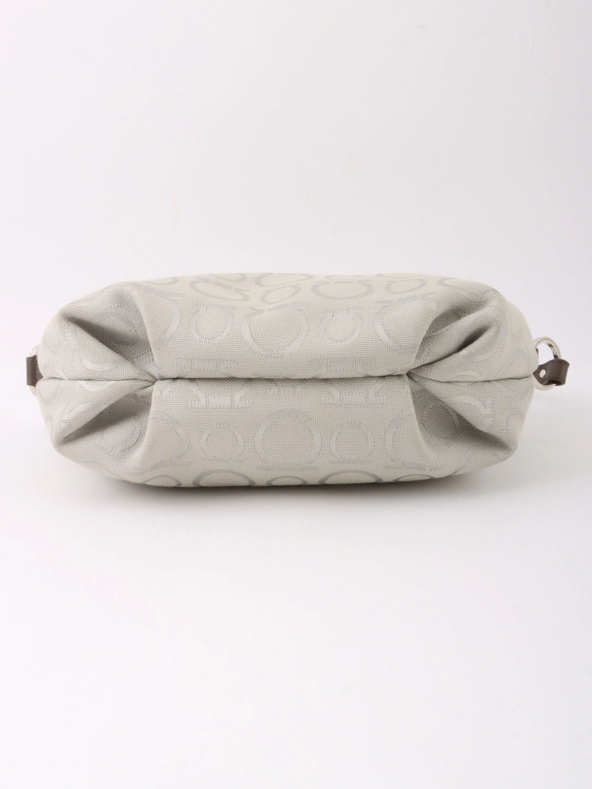 Gancini pattern handbag in grey