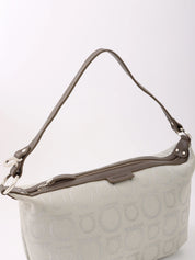 Gancini pattern handbag in grey