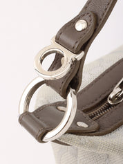 Gancini pattern handbag in grey