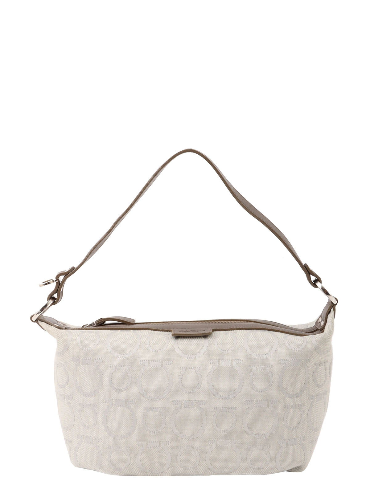 Gancini pattern handbag in grey