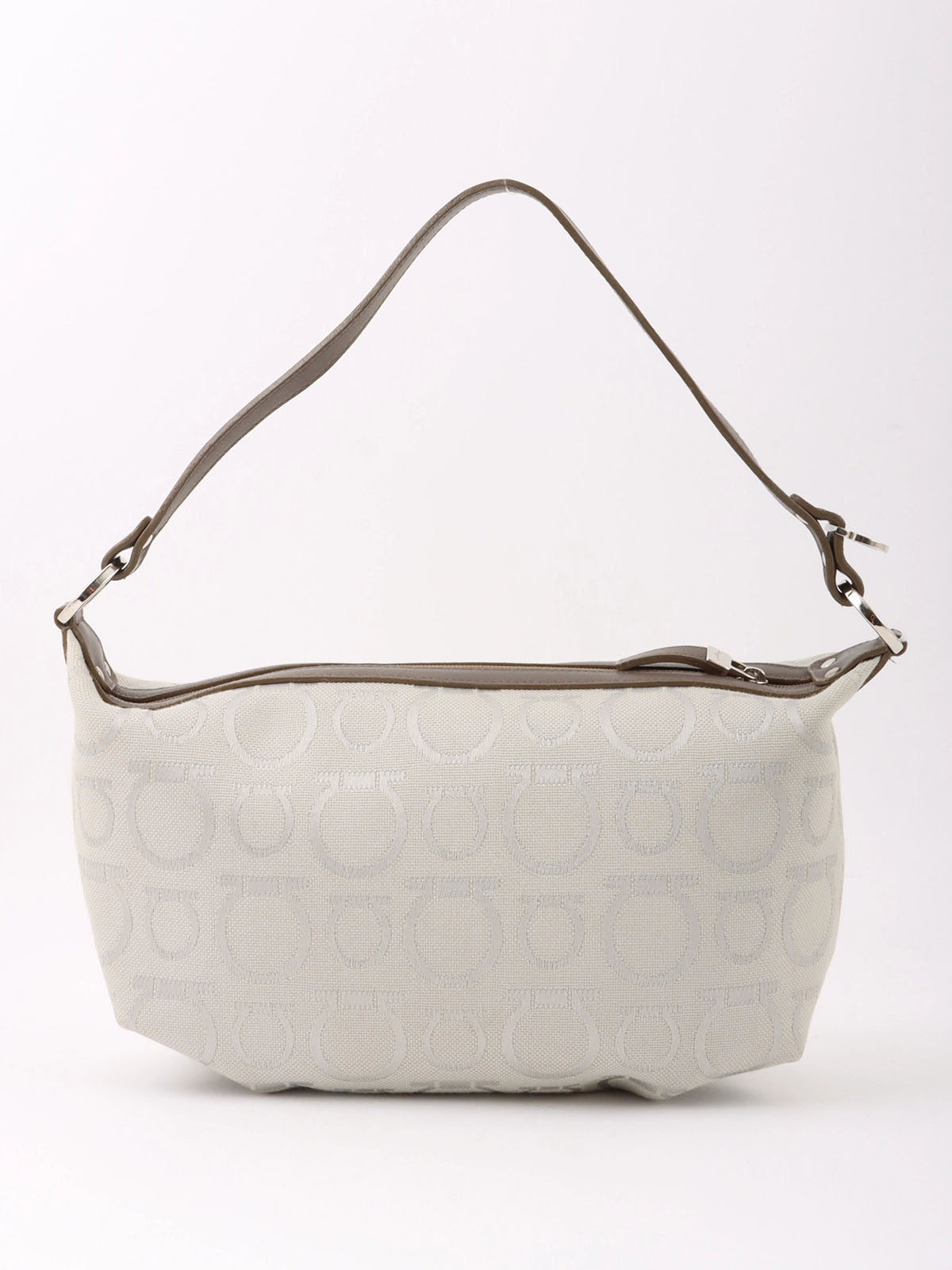 Gancini pattern handbag in grey