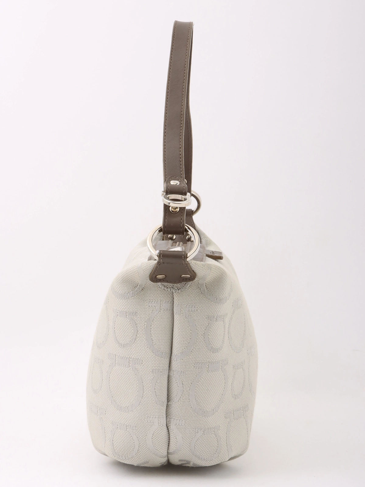 Gancini pattern handbag in grey