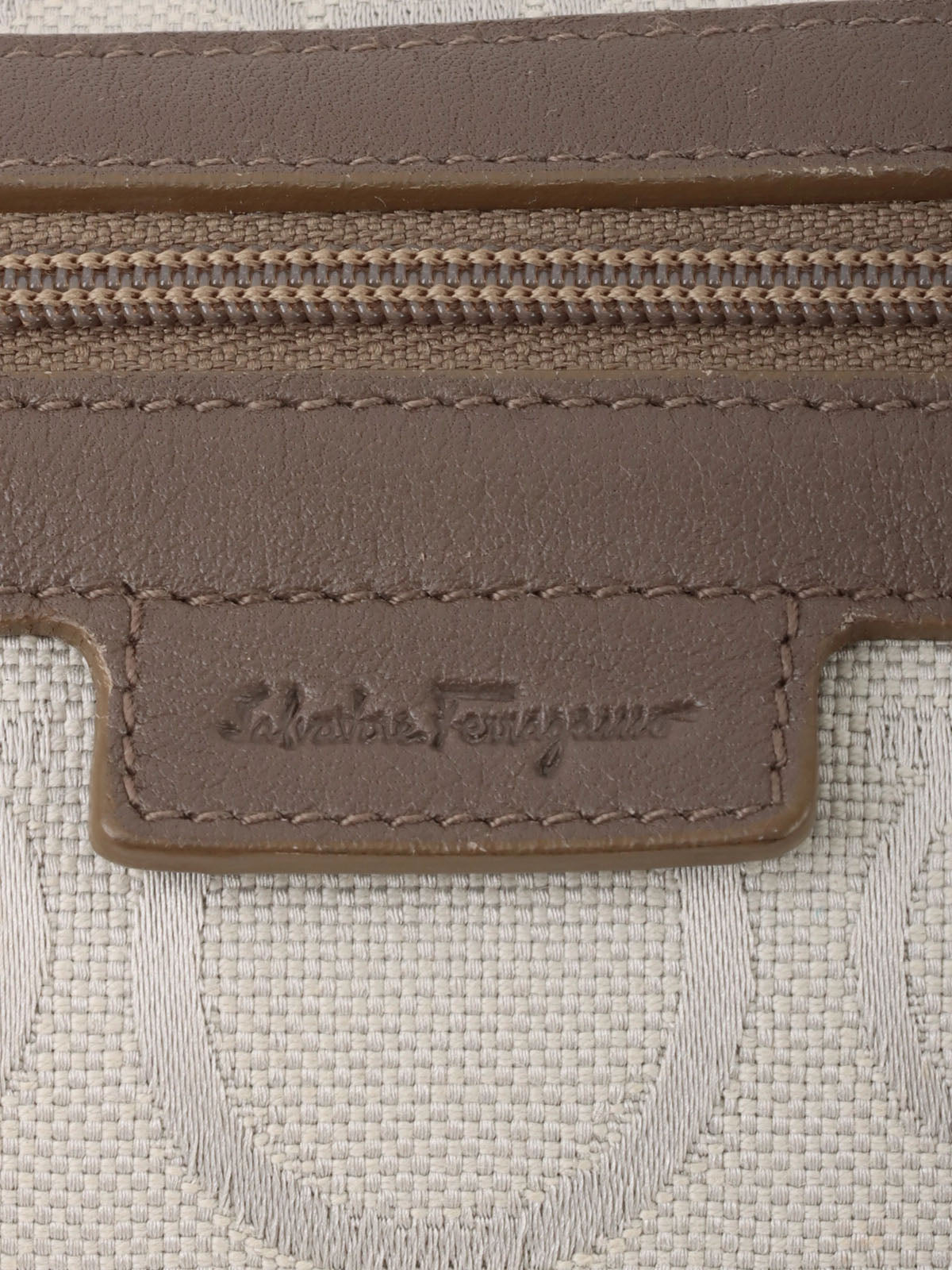 Gancini pattern handbag in grey