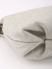 Gancini pattern handbag in grey