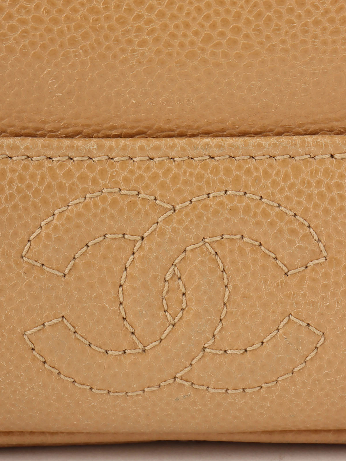 1995 Caviar Skin CC Turnlock Backpack, Beige