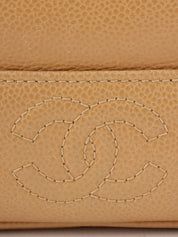 1995 Caviar Skin CC Turnlock Backpack, Beige