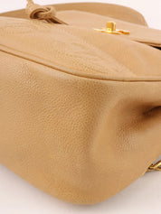 1995 Caviar Skin CC Turnlock Backpack, Beige