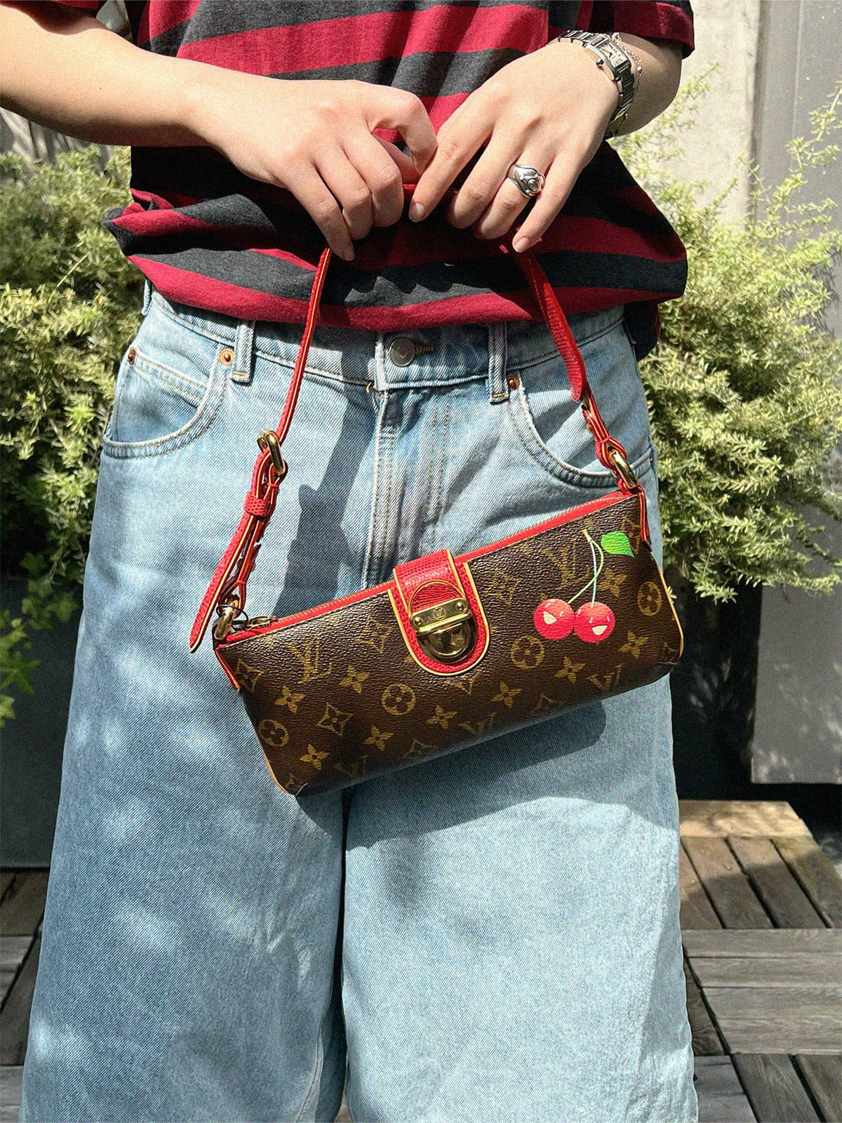 2005 Takashi Murakami Collaboration Monogram Cherry Mon Cherry Brown/Red