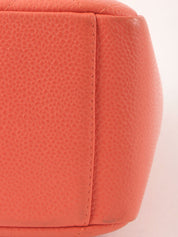 2003 Caviar Skin CC Mark Stitch Chain Tote Bag, Salmon Pink