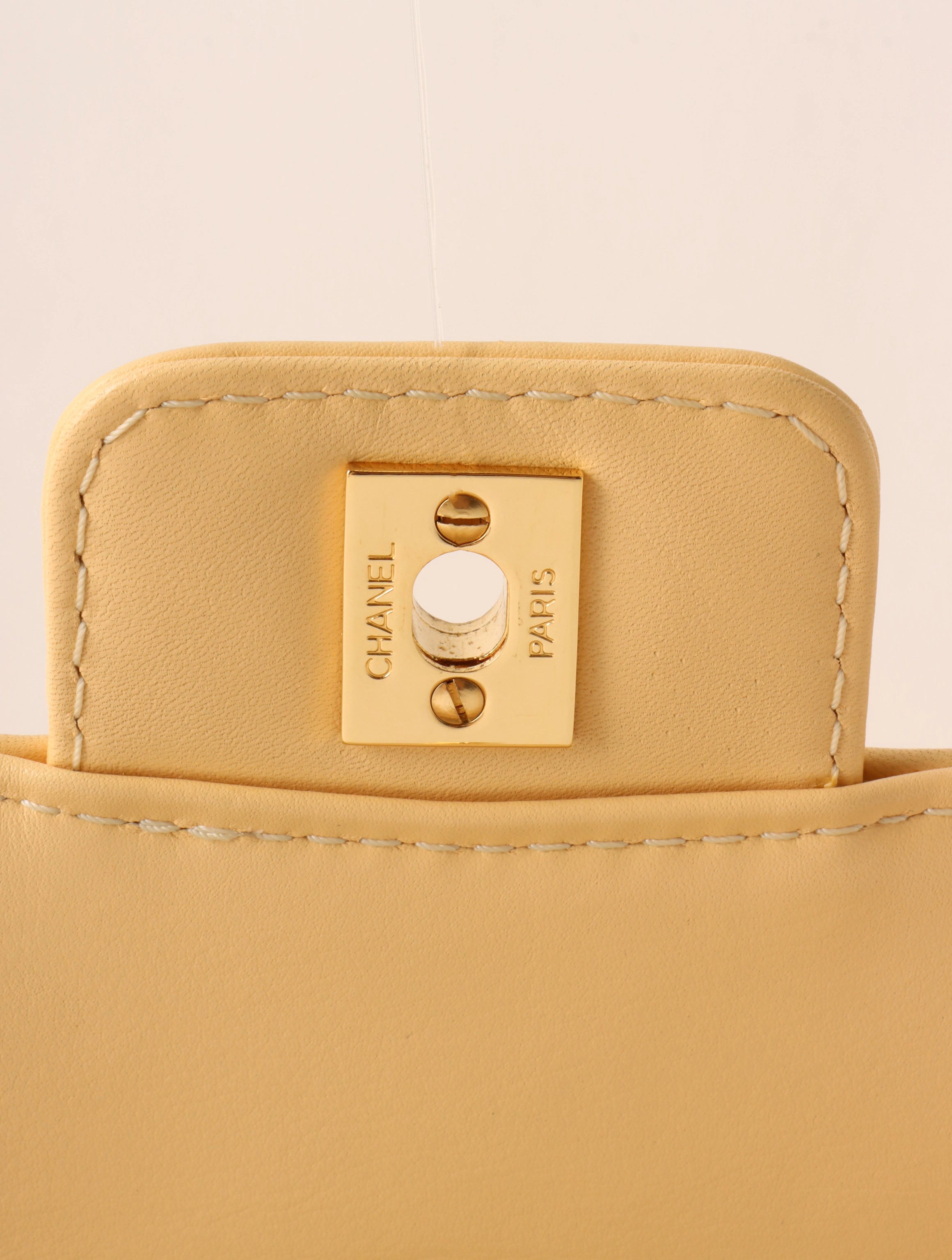 2004 Wild Stitch CC Turnlock Handbag, Cream