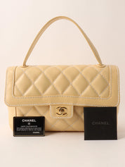 2004 Wild Stitch CC Turnlock Handbag, Cream