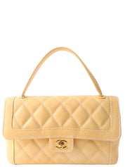 2004 Wild Stitch CC Turnlock Handbag, Cream