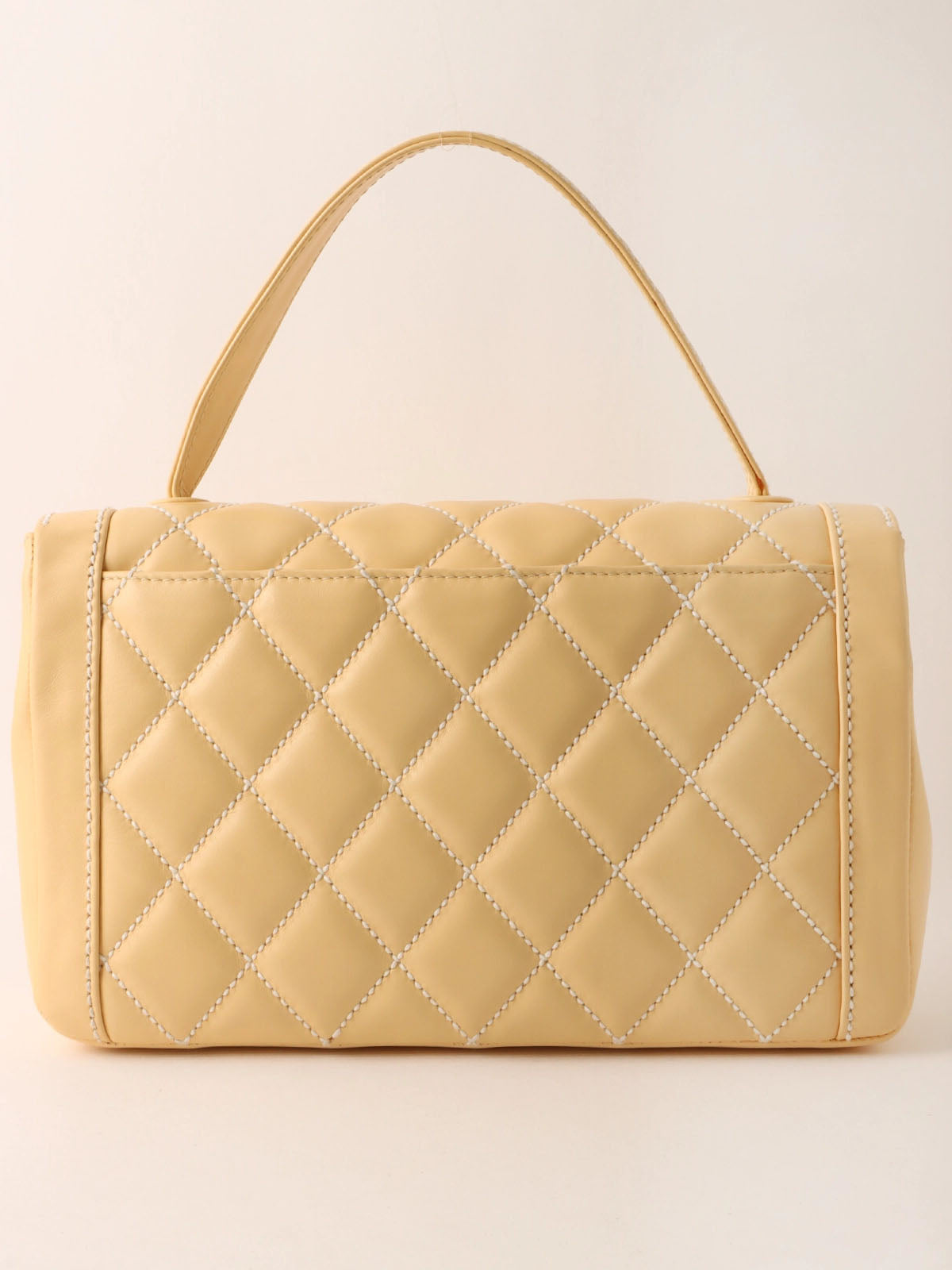 2004 Wild Stitch CC Turnlock Handbag, Cream